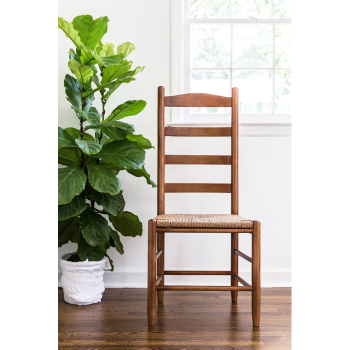 August Grove® Burkes Solid Wood Ladder Back Side Chair & Reviews Wayfair